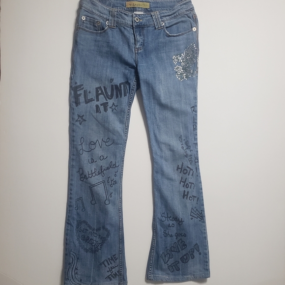 Z. Cavaricci Jeans Vintage Z Cavaricci Embellished Denim Jeans